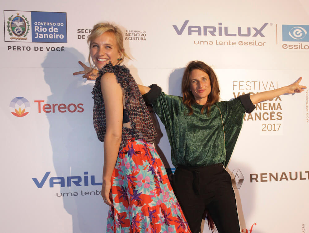 Noémie Saglio e Camille Cottin na abertura do Festival Varilux no Rio de Janeiro